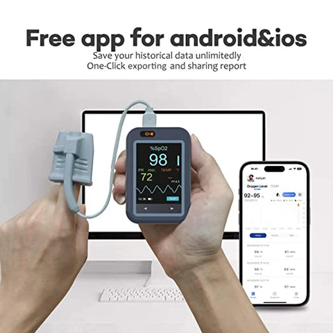 Check Me O2 Max Infant Sensor Babytone Checkme Pod Smart Blood Oxygen Monitor for Adults and Infant